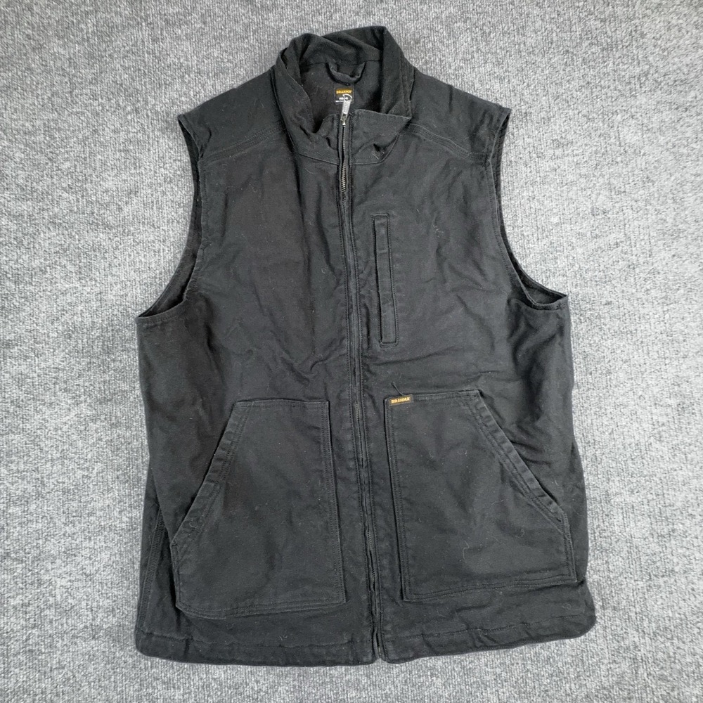 Brahma‎ Vest Mens Large Black Canvas Full Zip Insulated Workwear Puffer